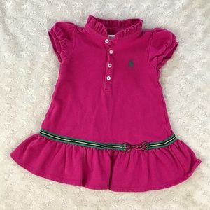 Ralph Lauren Dress Size 9 Months Pink Snaffle Bit